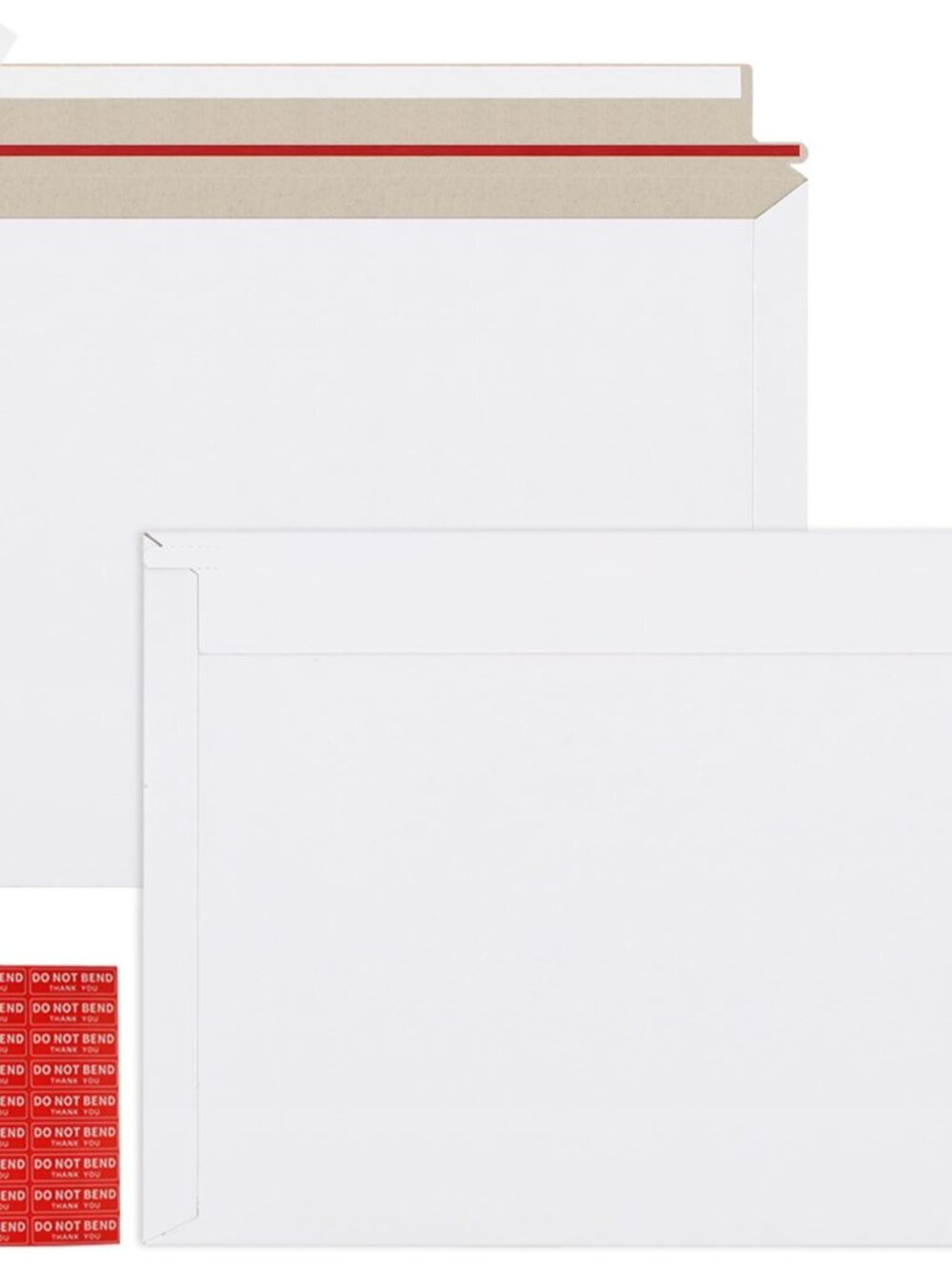 50 Pack 10x13.5 inch Rigid Mailer Self Seal Photo Document Mailers Stay Flat Whi